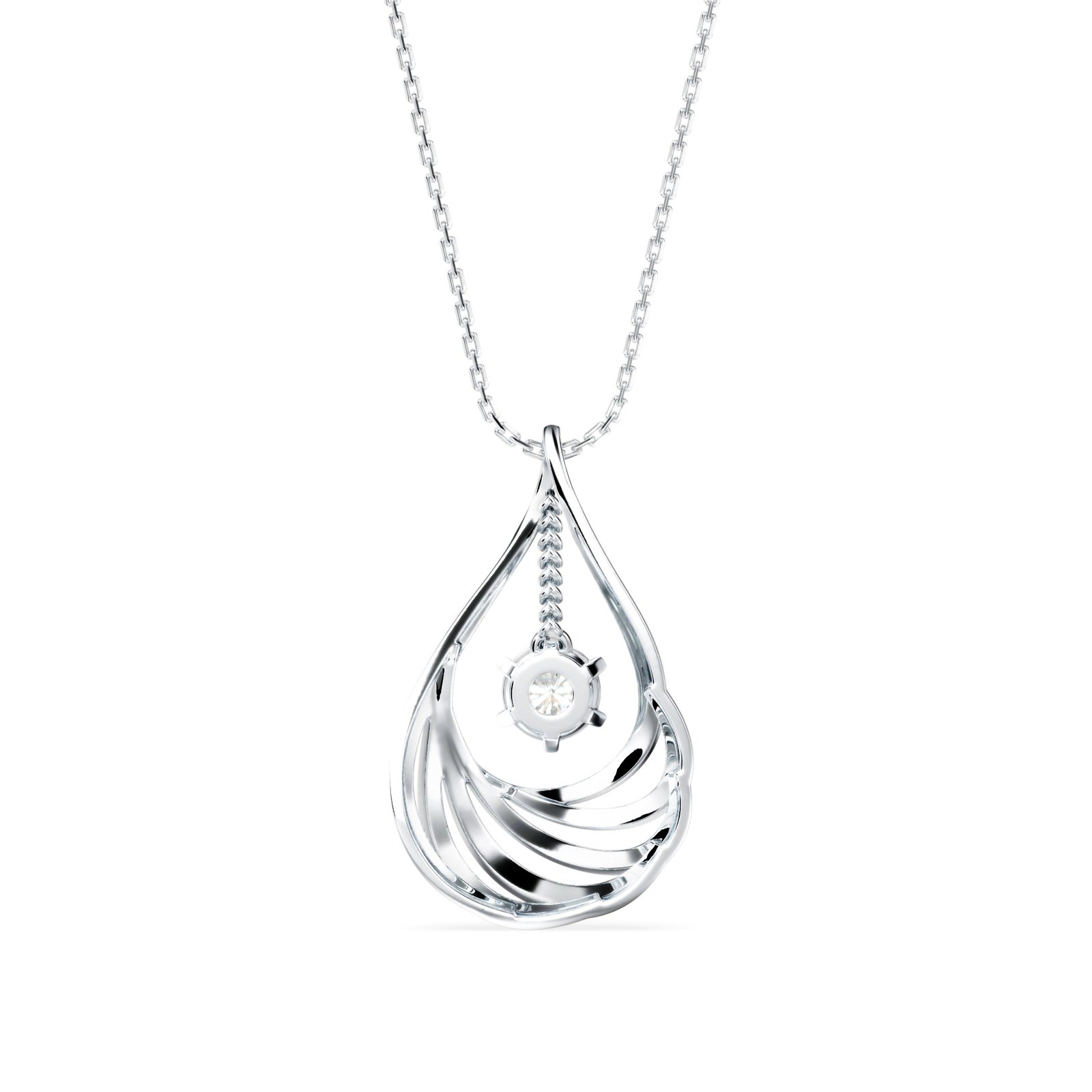 Pendulum Diamond Pendant In Pure Gold By Dhanji Jewels