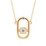 Oval Shaped Diamond Pendant In Pure Gold By Dhanji Jewels