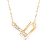 Interlocked Diamond Pendant In Pure Gold By Dhanji Jewels