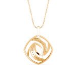 Wave Interference Diamond Pendant In Pure Gold By Dhanji Jewels