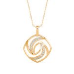 Wave Interference Diamond Pendant In Pure Gold By Dhanji Jewels