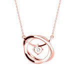 Interlocking Circle Diamond Pendant In Pure Gold By Dhanji Jewels