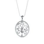 Tree Of Hearts Diamond Pendant In Pure Gold By Dhanji Jewels