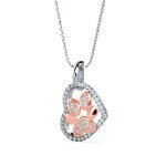 Pet Paw Heart Diamond Pendant In Pure Gold By Dhanji Jewels