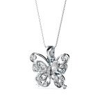 Emerging Butterfly Diamond Pendant In Pure Gold By Dhanji Jewels
