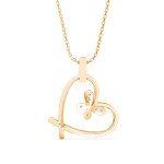 Heart Of Butterfly Diamond Pendant In Pure Gold By Dhanji Jewels