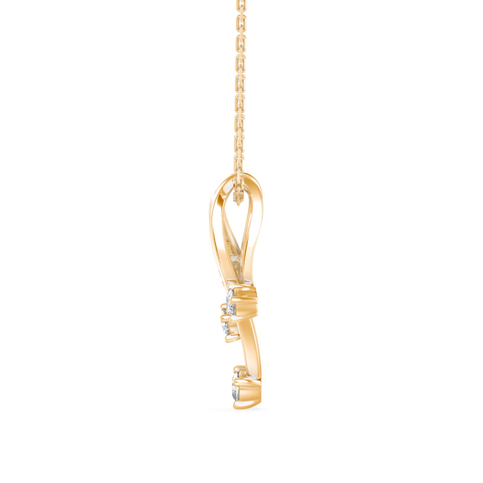 Classic Diamond Pendant In Pure Gold By Dhanji Jewels