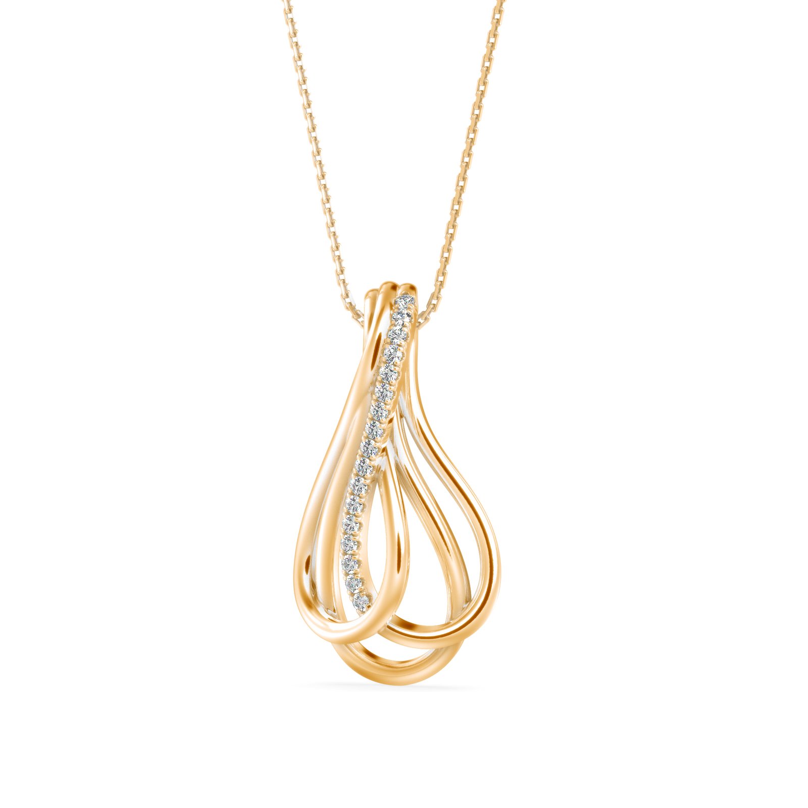 Pretty Diamond Pendant In Pure Gold By Dhanji Jewels