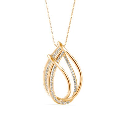 Inseparable Layer Diamond Pendant In Pure Gold By Dhanji Jewels