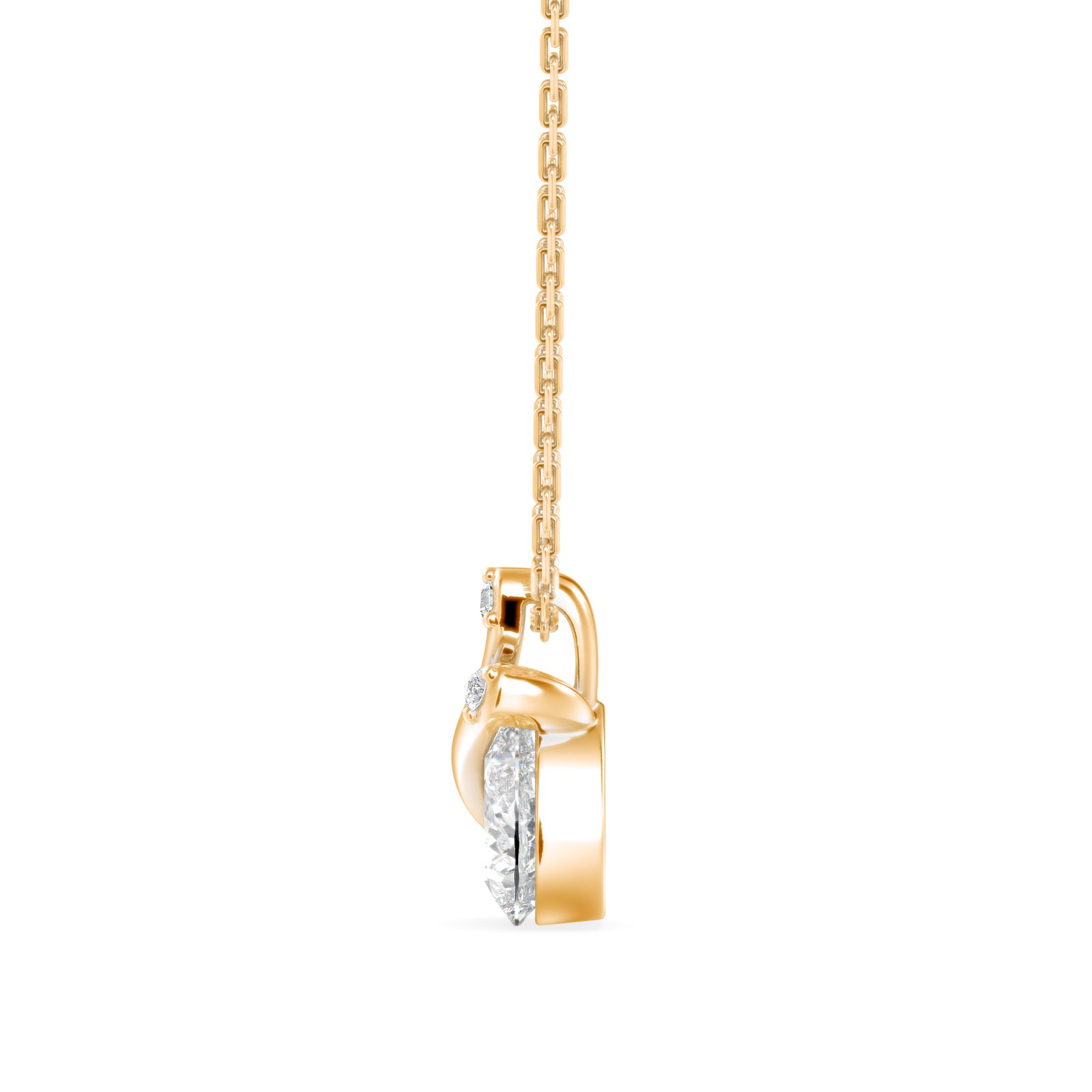 Fashionable Crystal Diamond Pendant In Pure Gold By Dhanji Jewels