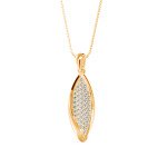 Lucky Leaf Diamond Pendant In Pure Gold By Dhanji jewels