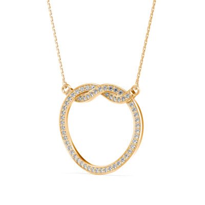 Back To Me Diamond Pendant In Pure Gold By Dhanji Jewels