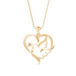 Peaceful Heart Diamond Pendant In Pure Gold By Dhanji Jewels