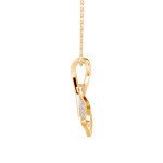 Tail Of Whale Diamond Pendant In Pure Gold By Dhanji Jewels