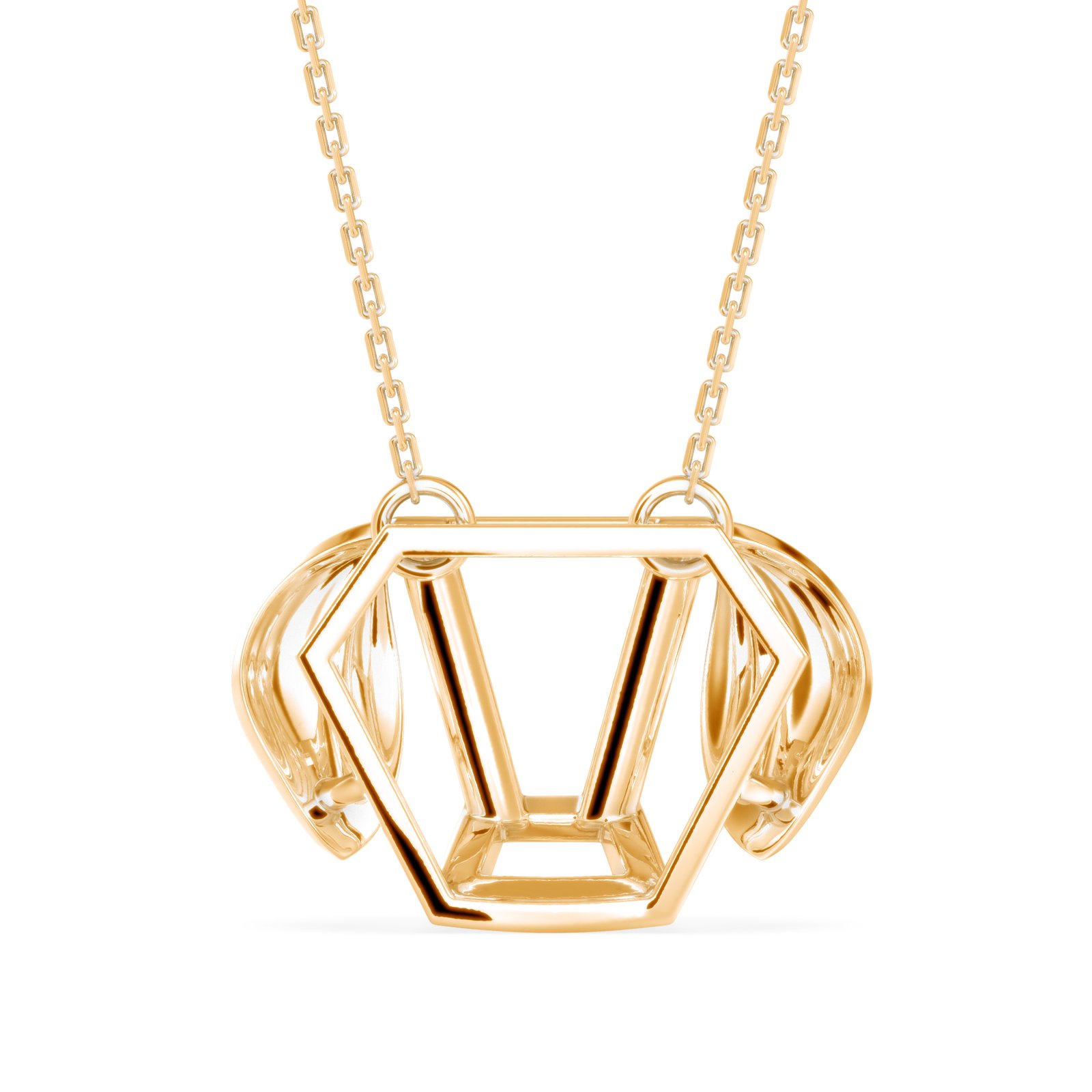 Dog Outline Diamond Pendant In Pure Gold By Dhanji Jewels