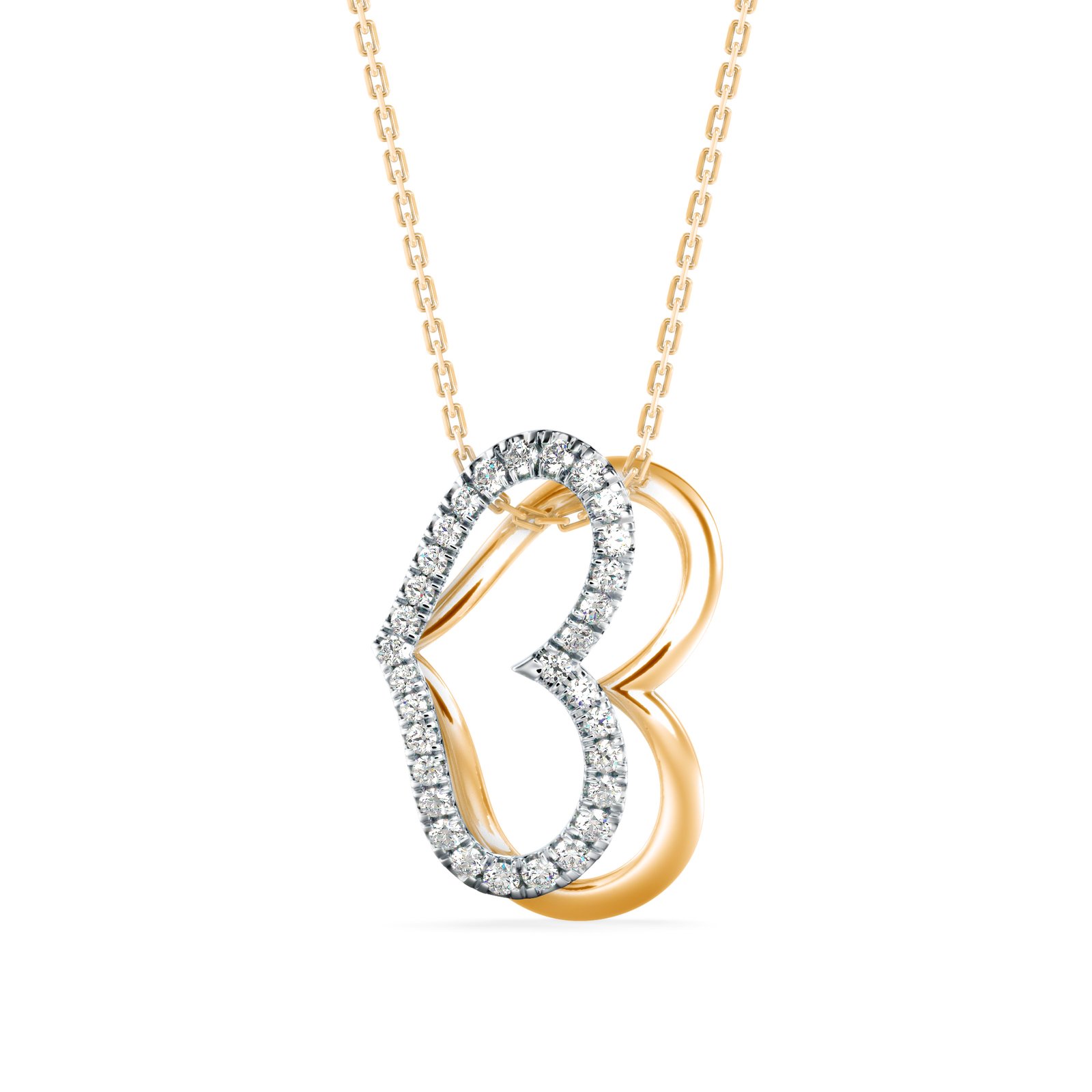 Lifelong Heart Diamond Pendant In Pure Gold By Dhanji Jewels
