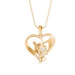 Peace In Heart Diamond Pendant In Pure Gold By Dhanji Jewels