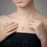 Peace In Heart Diamond Pendant In Pure Gold By Dhanji Jewels
