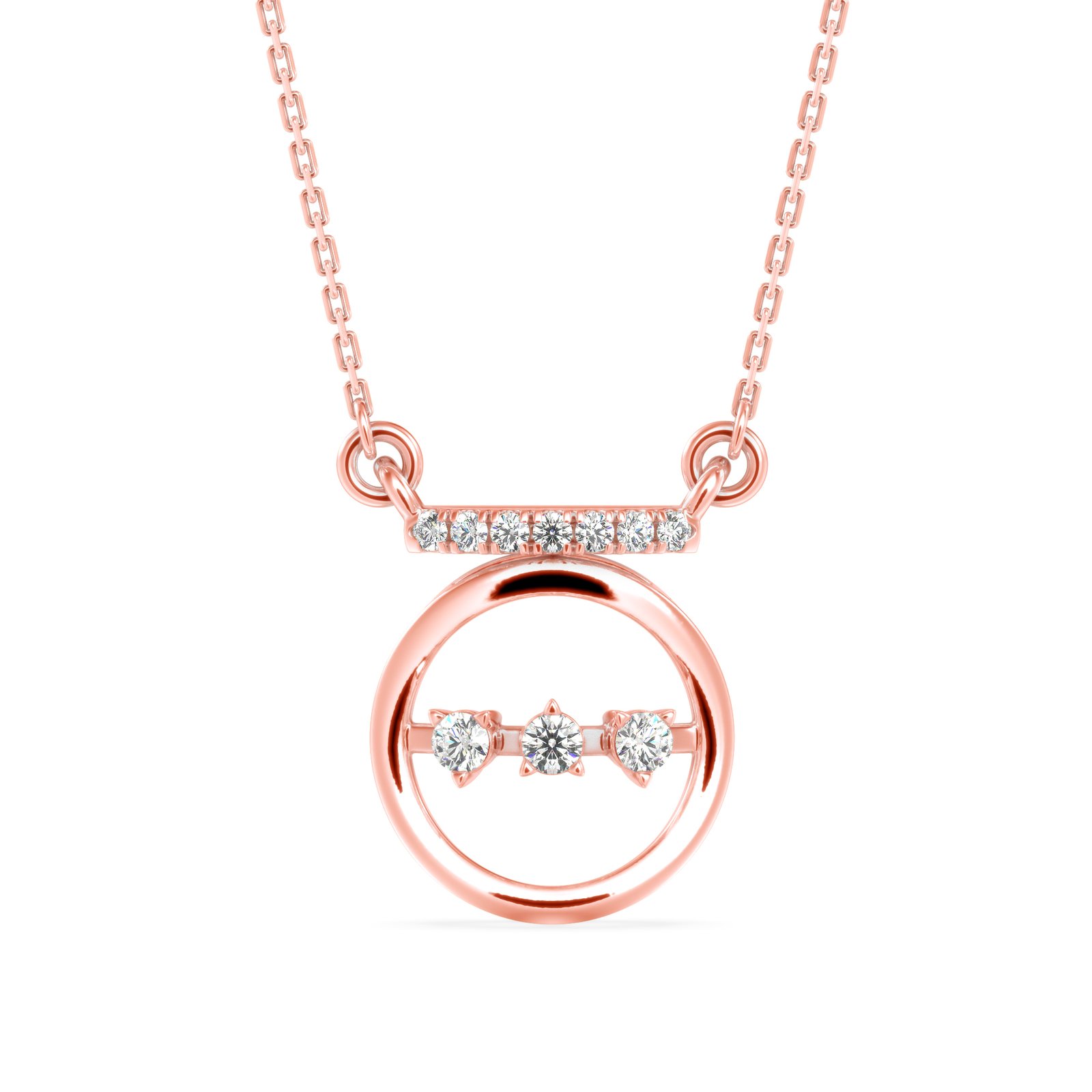 Feminine Love Diamond Pendant In Pure Gold By Dhanji Jewels