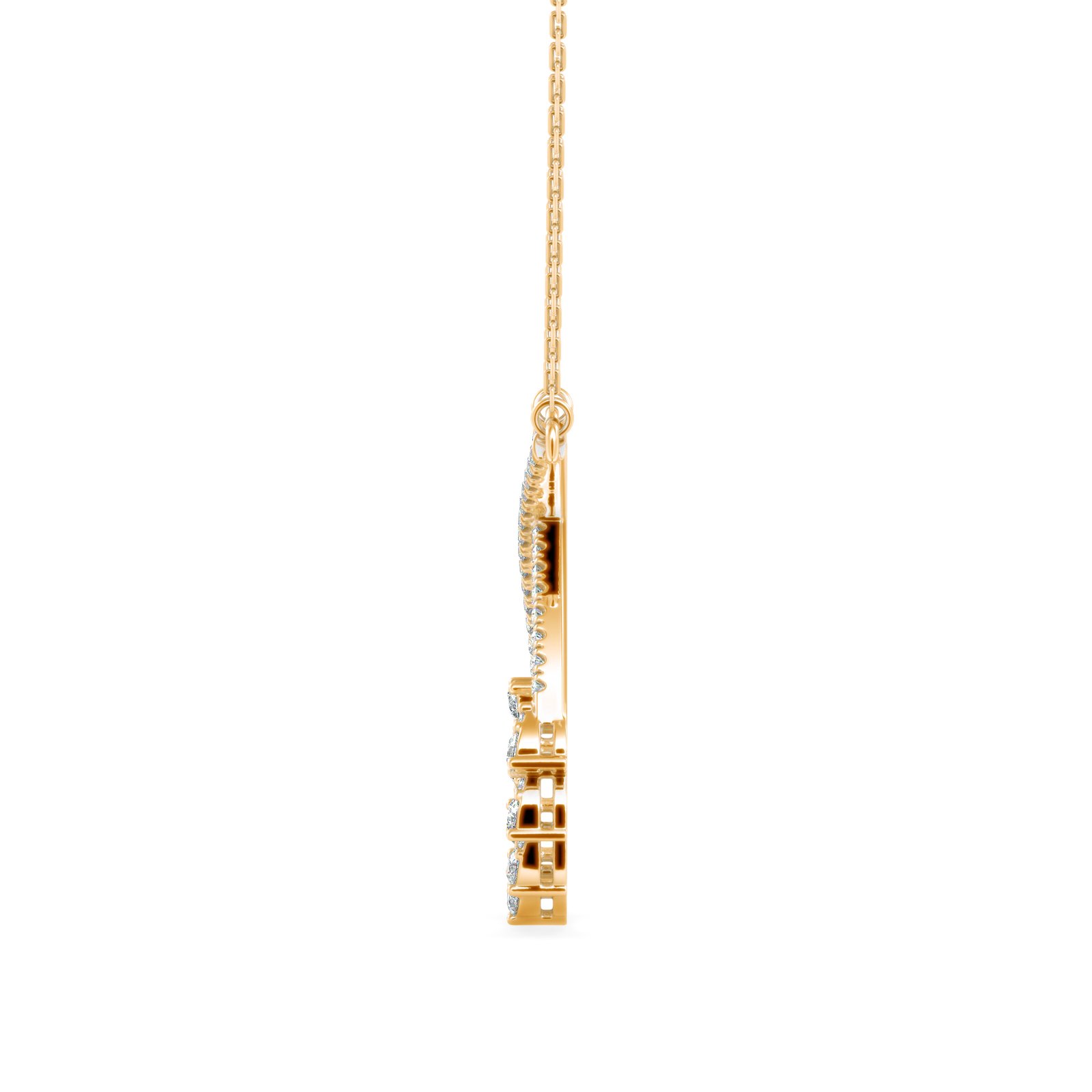 Current Crush Diamond Pendant In Pure Gold By Dhanji Jewels