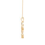 Twisted Ribbon Diamond Pendant In Pure Gold By Dhanji Jewels