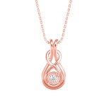 Loop Of Faith Diamond Pendant In Pure Gold By Dhanji Jewels