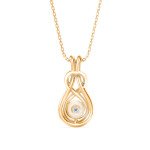 Loop Of Faith Diamond Pendant In Pure Gold By Dhanji Jewels
