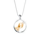 Fish In Circle Diamond Pendant In Pure Gold By Dhanji Jewels