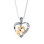 Elephant In Heart Diamond Pendant In Pure Gold By Dhanji Jewels
