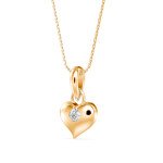 Pure Heart Diamond Pendant In Pure Gold By Dhanji Jewels
