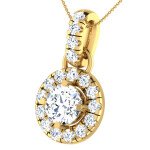 Crystal Of Heaven Diamond Pendant In Pure Gold By Dhanji Jewels