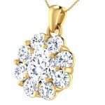 Priceless Floral Diamond Pendant In Pure Gold By Dhanji Jewels