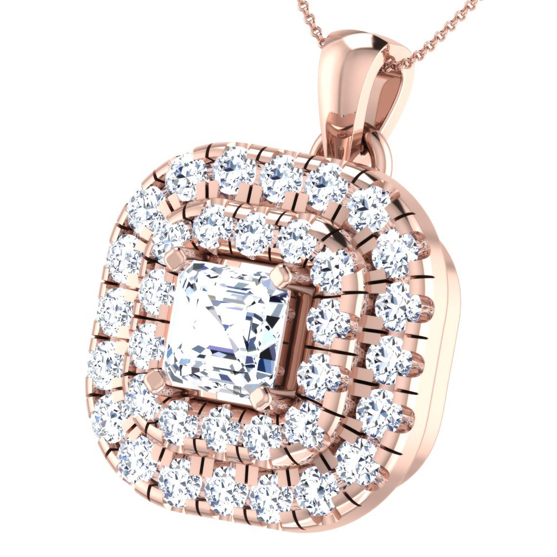 Stunning Pavilion Diamond Pendant In Pure Gold By Dhanji Jewels