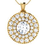 Aurora Of Love Diamond Pendant In Pure Gold By Dhanji Jewels