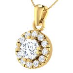 Dainty Sparkler Diamond Pendant in Pure Gold By Dhanji Jewels