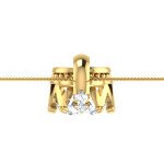 Dazzling Solitaire Diamond Pendant In Pure Gold By Dhanji Jewels