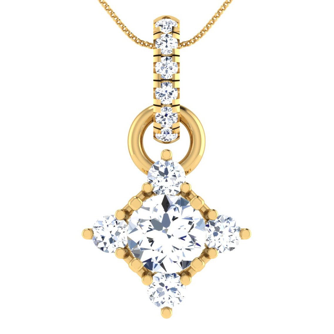 Just 4 You Diamond Pendant In Pure Gold By Dhanji Jewels