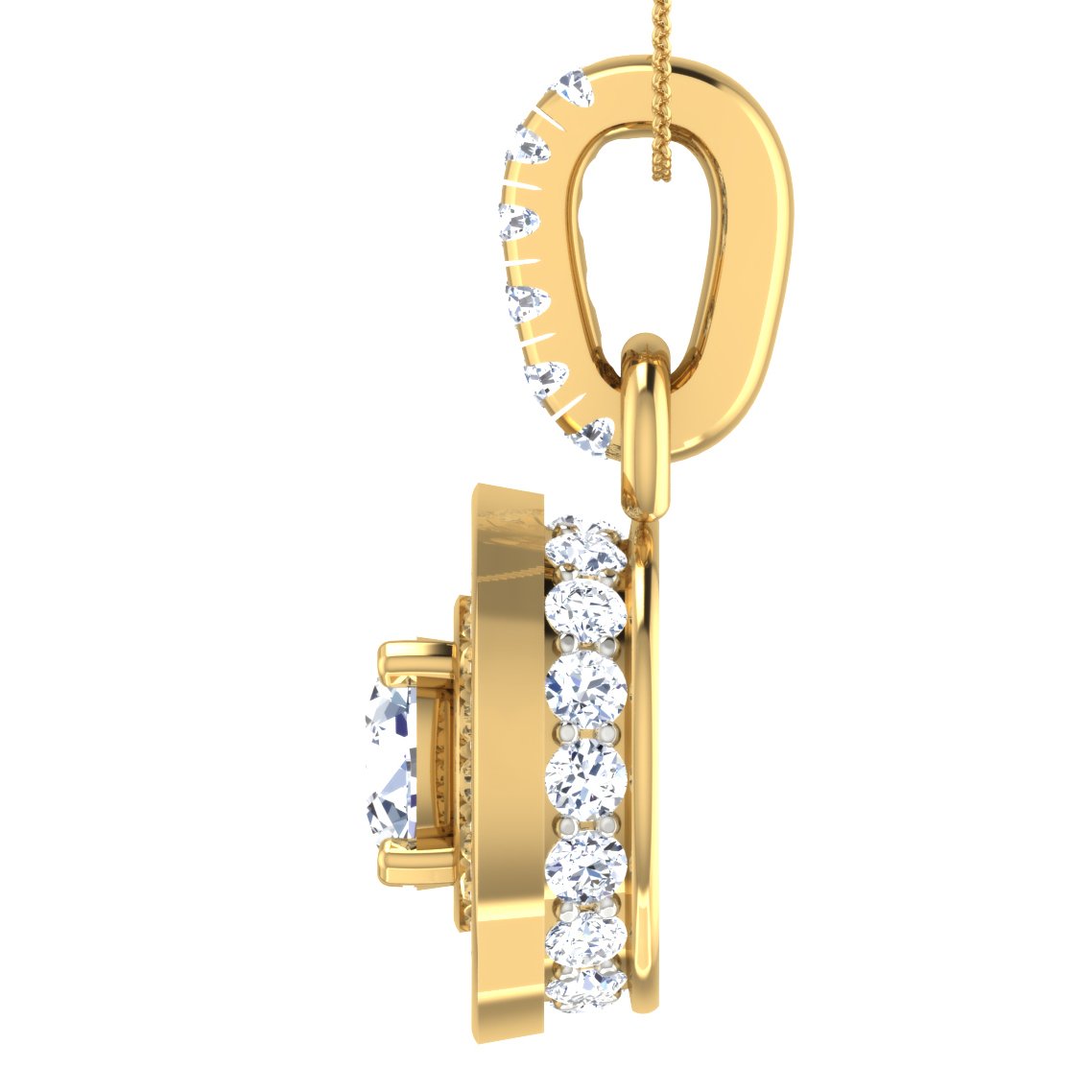 Frame Of Fame Diamond Pendant In Pure Gold By Dhanji Jewels