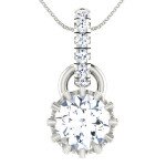 Elegant Solitaire Diamond Pendant In Pure Gold By Dhanji Jewels