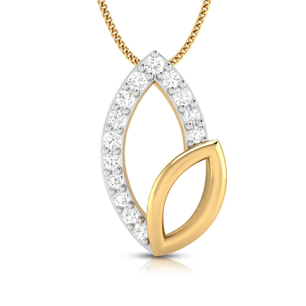 Dream Of Petal Diamond Pendant In Pure Gold By Dhanji Jewels