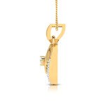 Leaf Dropdown Diamond Pendant In Pure Gold By Dhanji Jewels