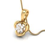 Pretty Floral Diamond Pendant In Pure Gold By Dhanji Jewels