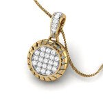 Glorious Rays Diamond Pendant In Pure Gold By Dhanji Jewels
