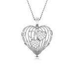 Heart Of Hearts Diamond Pendant In Pure Gold By Dhanji Jewels