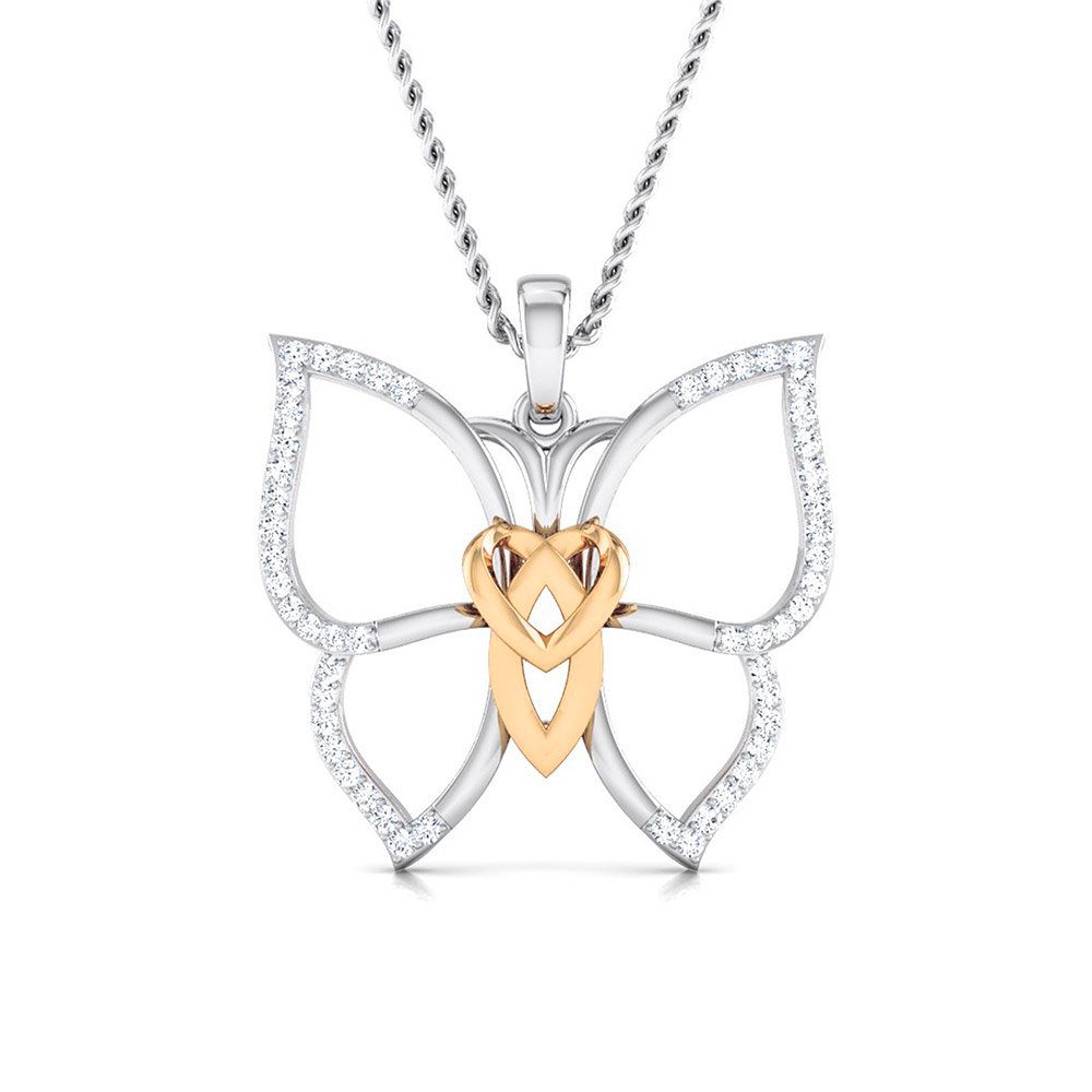 Lets Spread Love Diamond Pendant In Pure Gold By Dhanji Jewels