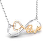Infinite Love Diamond Pendant In Pure Gold By Dhanji Jewels