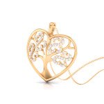 Growing Love Diamond Pendant In Pure Gold By Dhanji Jewels