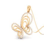 Blooming Love Diamond Pendant In Pure Gold Dhanji Jewels