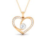 Unstoppable Romance Diamond Pendant In Pure Gold By Dhanji Jewels