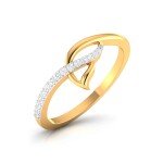 Entwined Petal Diamond Ring In Pure Gold By Dhanji Jewels
